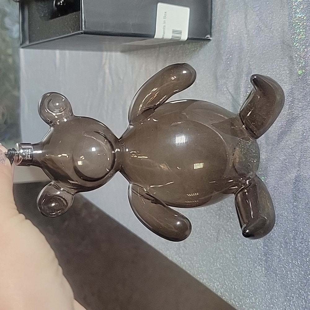Gucci Vintage Handblown Glass Bear Christmas Ornaments Set of 2 Smoky - Picture 5 of 13